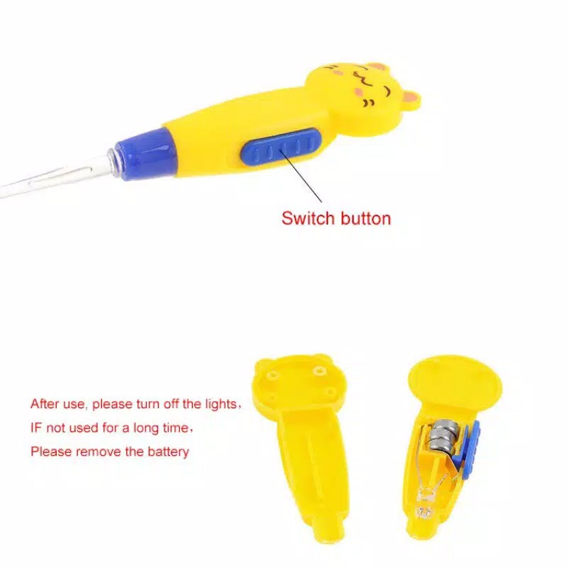 Earpick LED / Pembersih Telinga Lampu LED / Pembersih Telinga Kartun / Earpick Cartoon LED