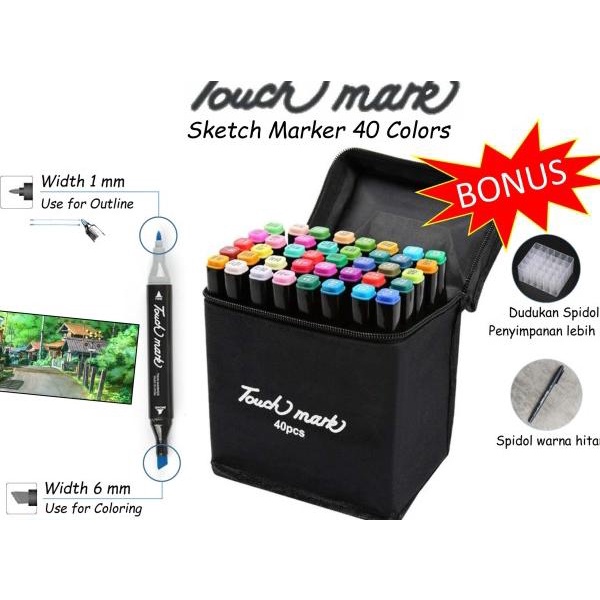 

Spidol 40 Warna Anak Gambar Sketsa Twin Marker Sketch Copic
