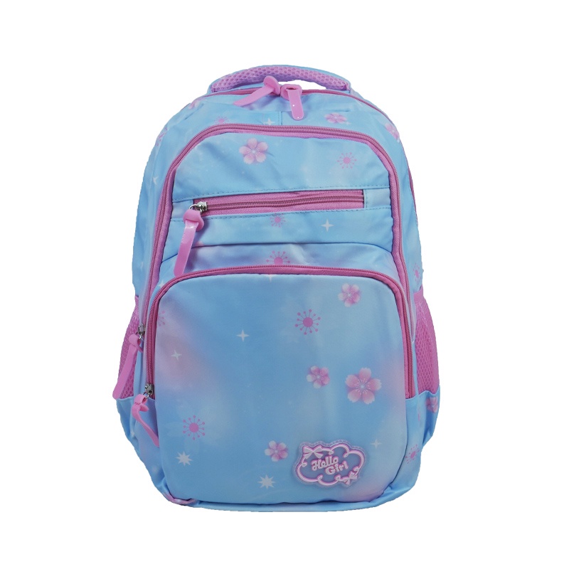 [KLIKTAS] Tas Ransel Sekolah SD Perempuan Besar Hello Girl 18181 Backpack Cewek Motif Rainbow