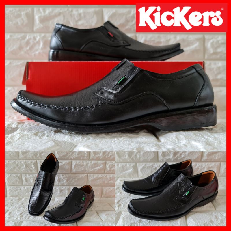 SEPATU KERJA PRIA KICKERS KULIT ASLI / SEPATU PANTOPEL COWOK ASLI KULIT / SEPATU FORMAL WEDDING / SEPATU KANTOR PANTOFEL KICKERS