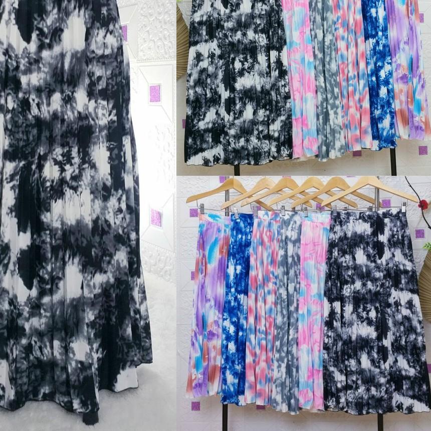 ✫ Rok plisket panjang Corak/Motif Rok panjang/muslim/Mayung/Payung Terbaru ○