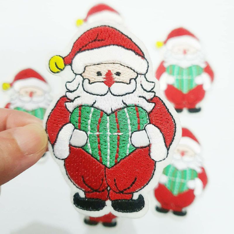 Patch Christmas, Santa Claus, Bunga Natal, Bintang