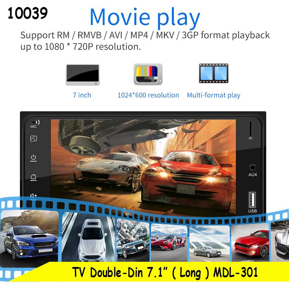 TV Mobil 7 inch HD Bluetooth Head Unit 2 Din Tape Mobil Innova Calya Sigra