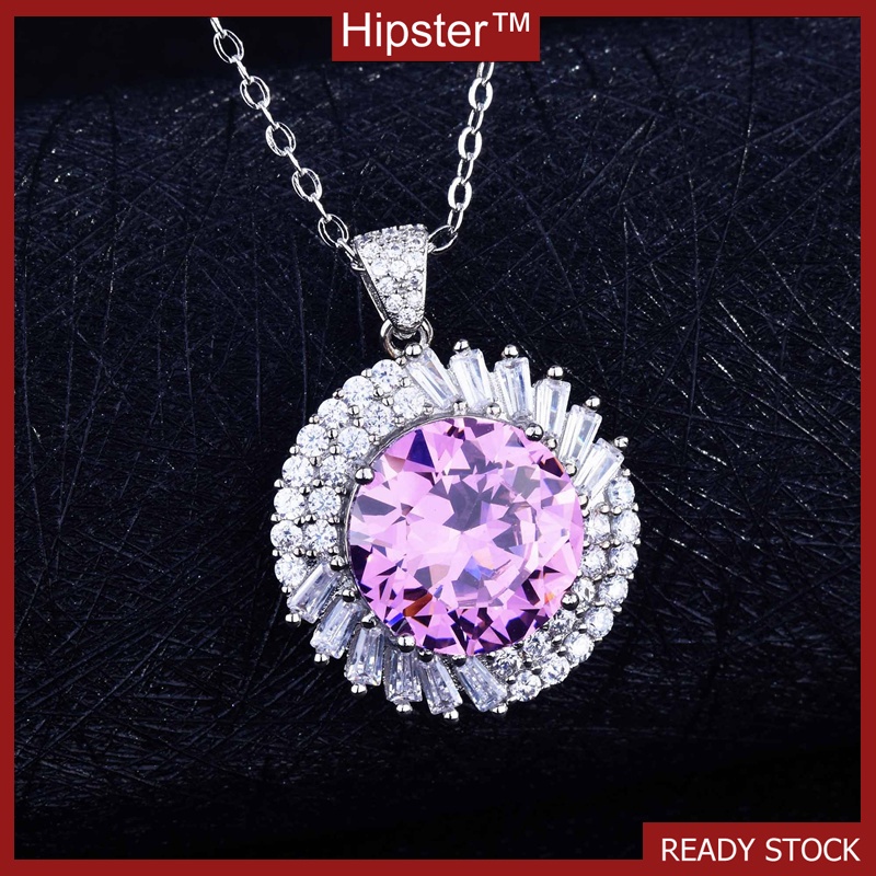 Luxurious and Personalized Design Pink Moissanite Necklace