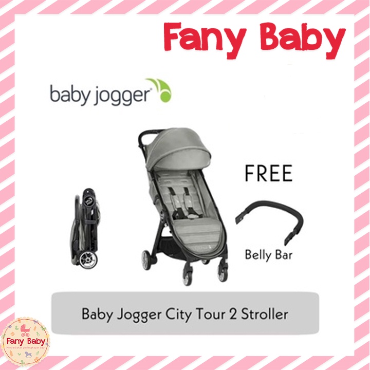 BABY JOGGER STROLLER CITY TOUR 2 + FREE BELLY BAR