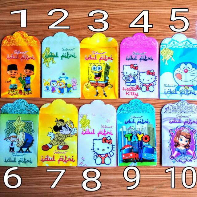 

Amplop lebaran motif lucu dan menarik 10 pcs