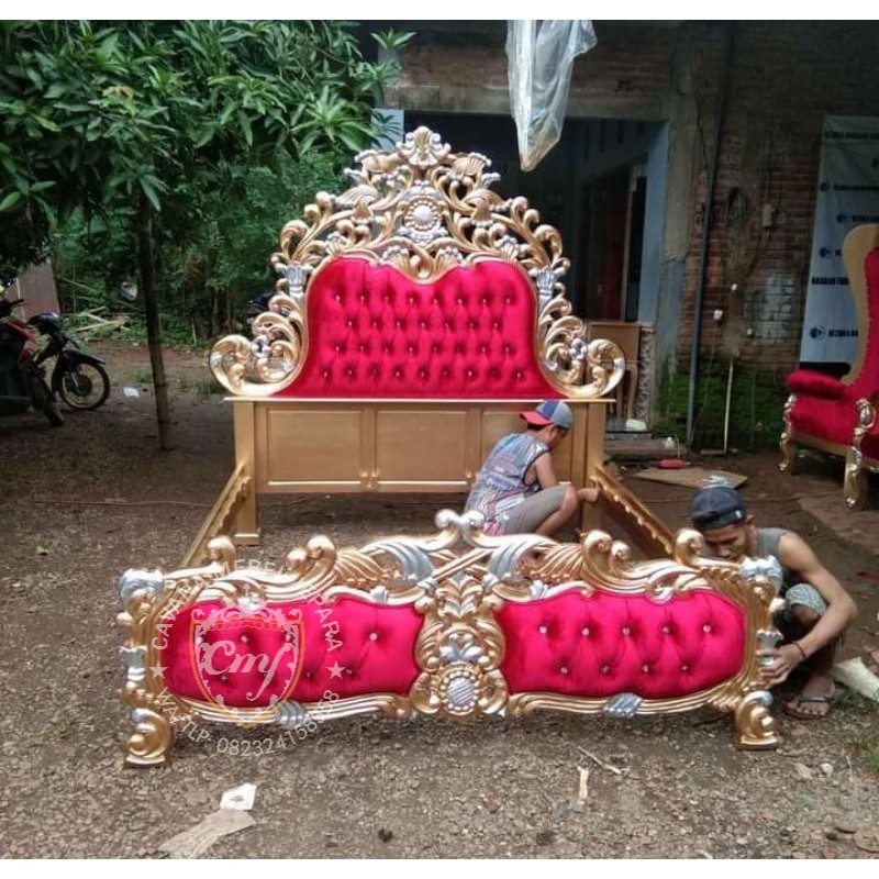 tempat tidur mewah ukir barong ranjang ukir