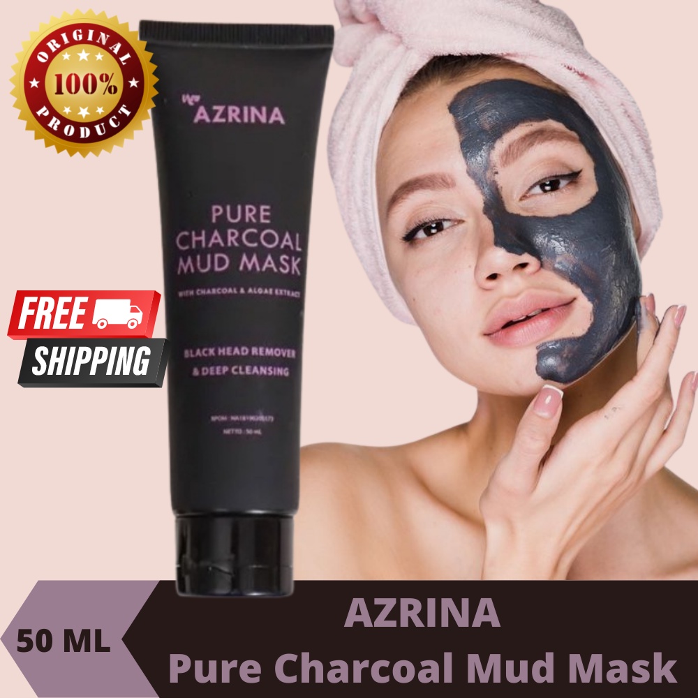 [READY SIAP KIRIM] Azrina Pure Charcoal Mud Mask | Azrina Acne Clay  | BPOM