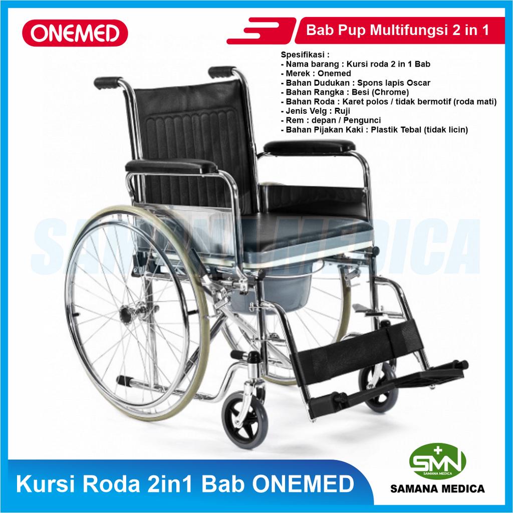 Kursi Roda 2in1 Bab Pup Multifungsi 2 in 1 FS609 ONEMED - Kursi Roda + BAB ONEMED