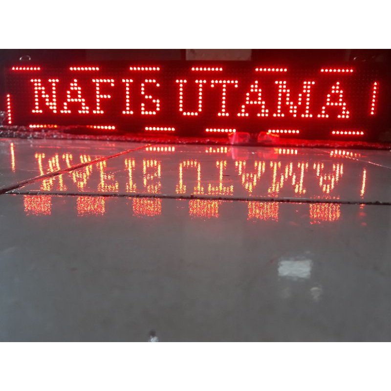 lampu led running text outdoor 100 x 20