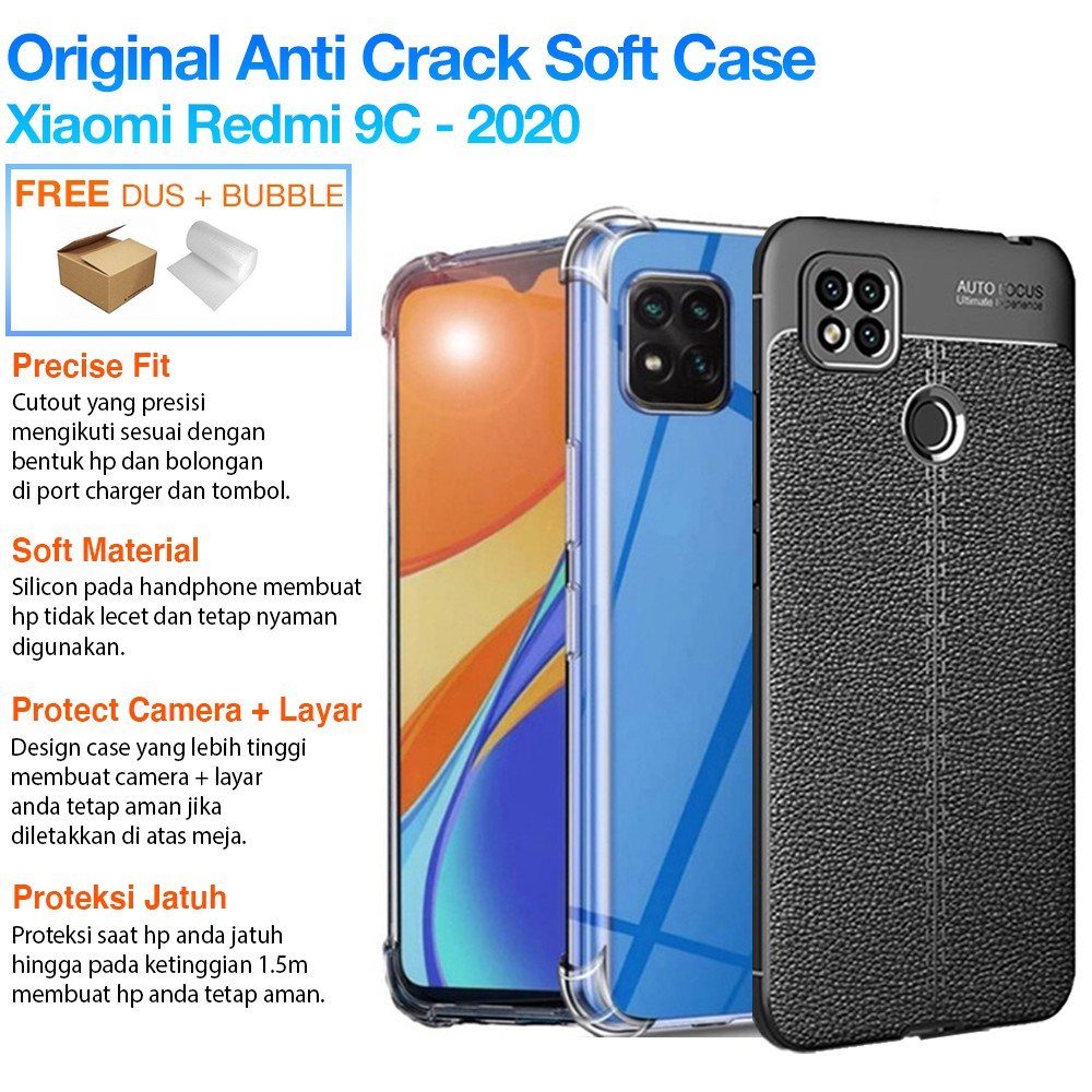 Original Anti Crack Clear / Carbon Case Xiaomi Redmi 9C