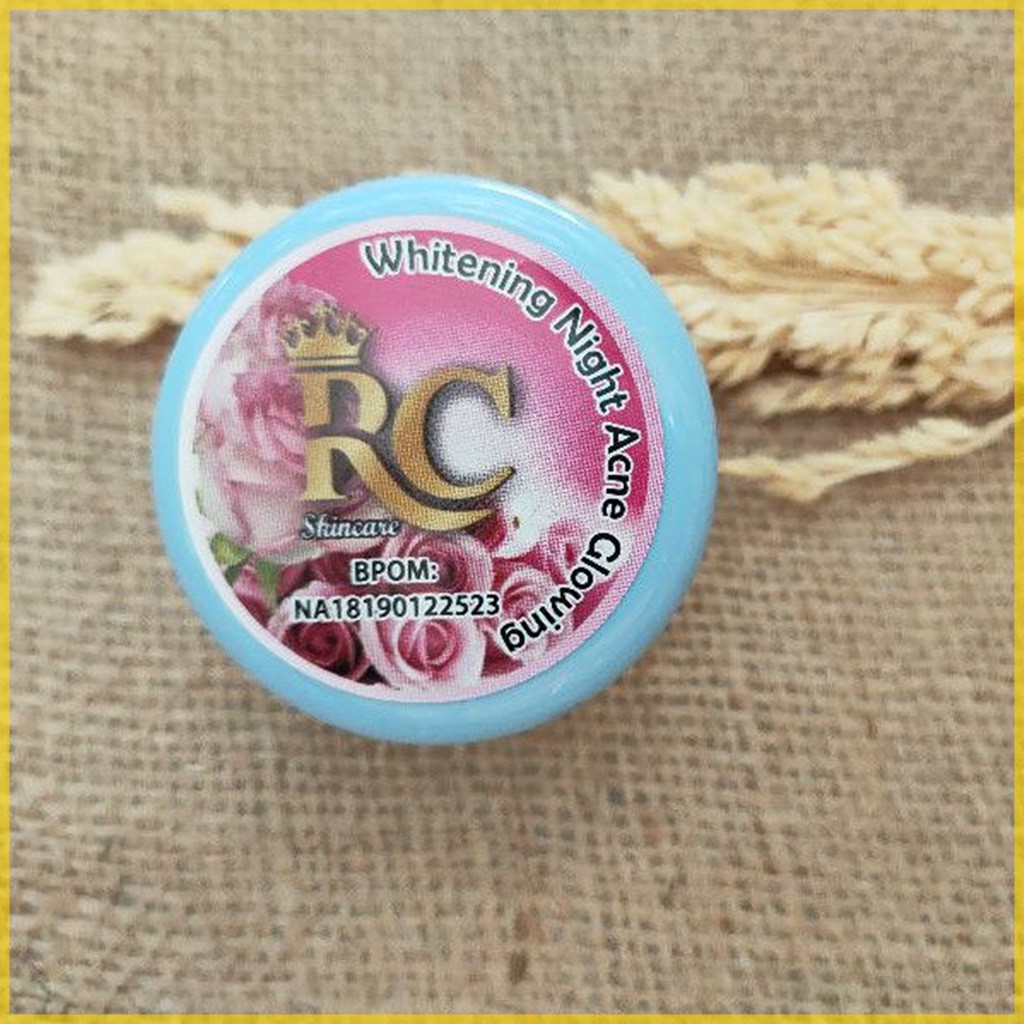 RC Whitening Night Acne Glowing - 10 gr (Krim Malam Untuk Kulit Berjerawat)