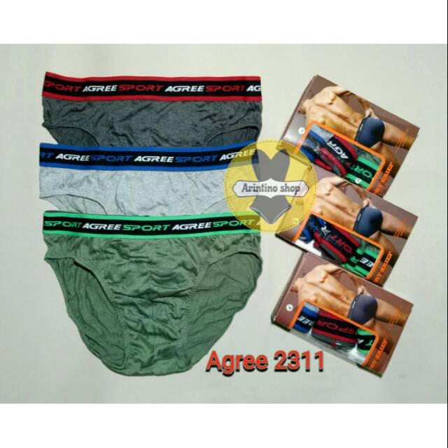 (1pcs) Cd Pria Agree 2311A &amp; 2311B Sport | Celana Dalam Pria |ty