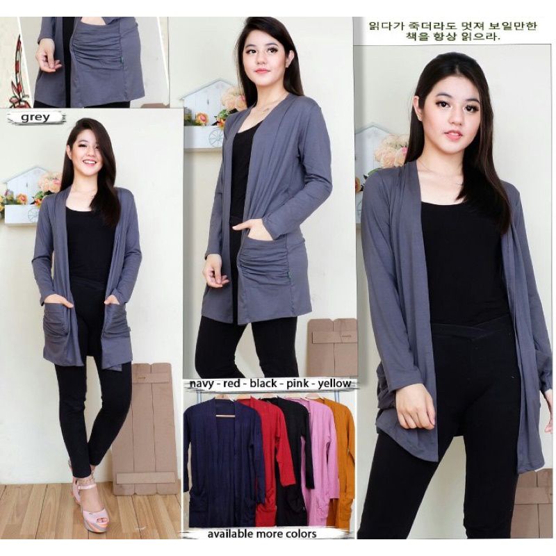(COD)CARDIGAN WANITA SPANDEK SUPER PREMIUM/KARDIGAN WANITA DEWASA/OUTER CARDIGAN PANJANG/ Cardigan j