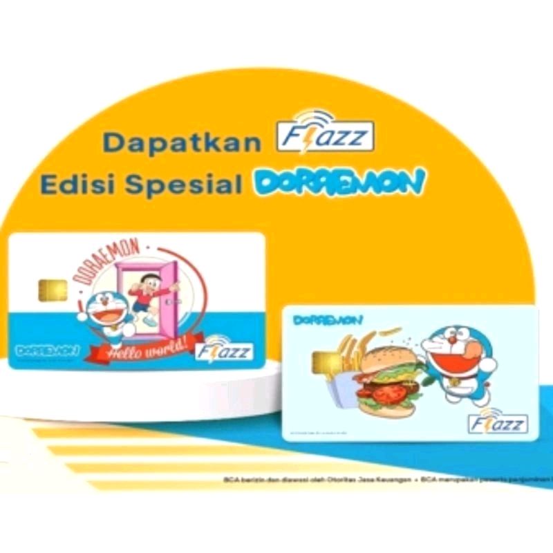 Flazz BCA Gen 2 /Gen2 - EDISI SPESIAL DORAEMON ORI /Like eTOLL eMONEY Tapcash or Brizzi