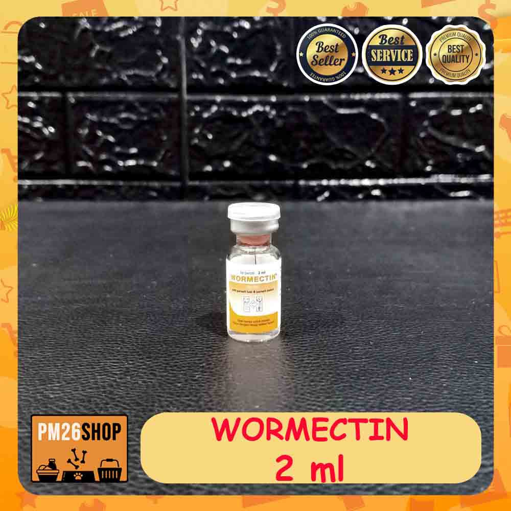 Wormectin Injeksi Obat Kutu Tungau Kudis Cacing Camplak Demodex Anjing Kucing