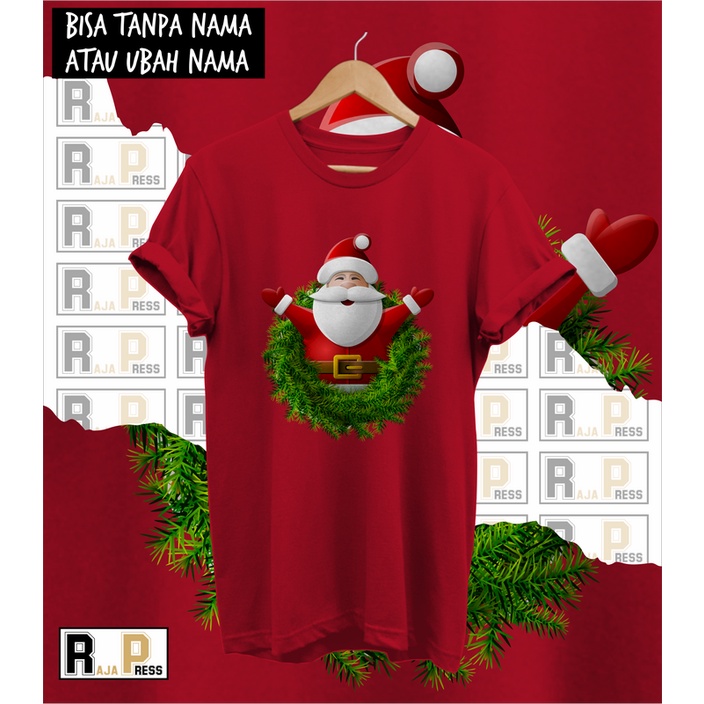 KAOS NATAL BULET SANTA NATAL MERRY CHRISTMAS NEW COMBED 30S KATUN