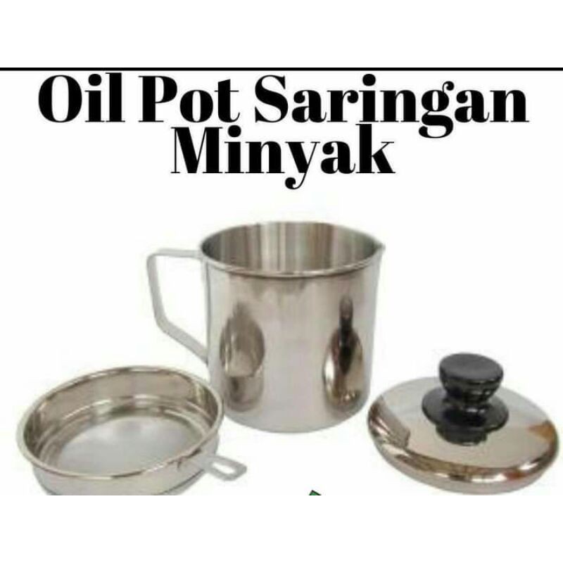 WADAH MINYAK / OIL POT SARINGAN MINYAK / TEMPAT MINYAK Bekas STENLIS / SARINGAN MINYAK WARNA