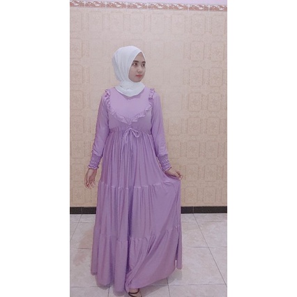 GAMIS INAYA ❤️ BAJU GAMIS REMPEL DADA BUSUI POLOS KEKINIAN TREND 2021