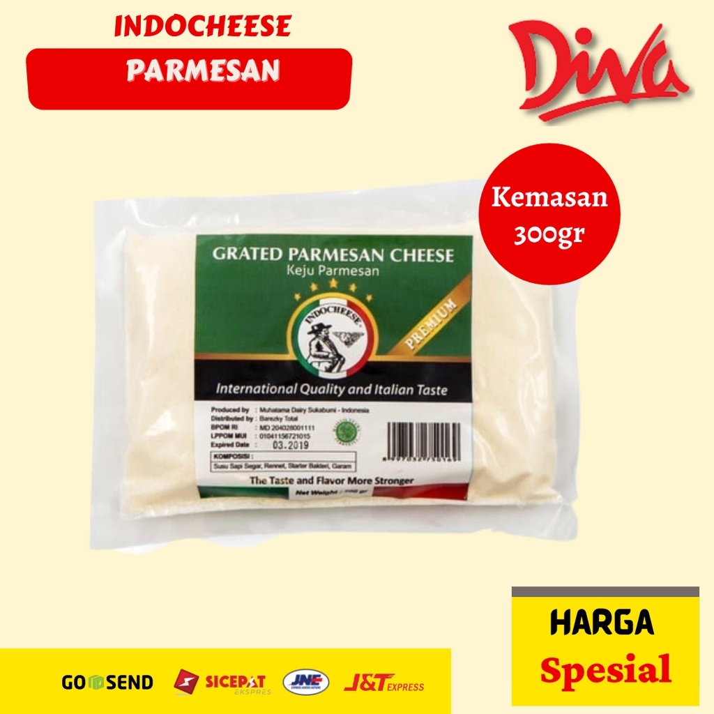 

[300gr] Indocheese Keju Parmesan | Keju Parut khusus gosend