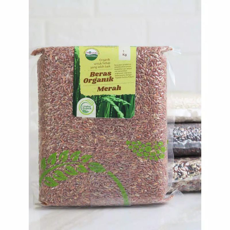 Beras Lingkar Organik - Vakum 1kg - MPASI - Beras Merah - Beras Menthik - Beras Pandan Wangi - Sehat