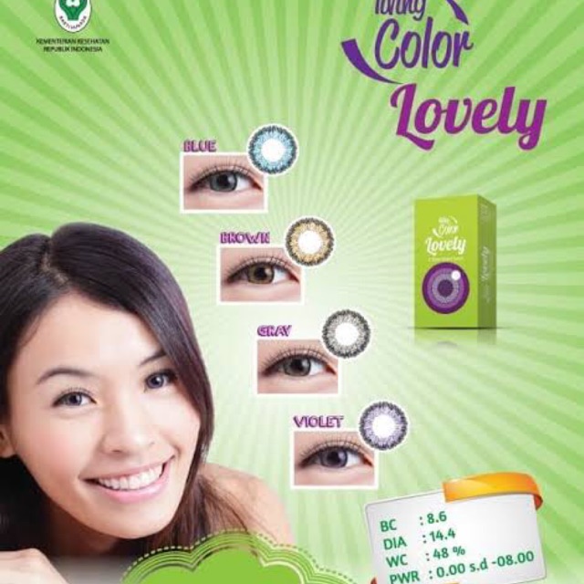 Softlens Warna Living Color 2 tone Lovely / Softlens Living color Lovely