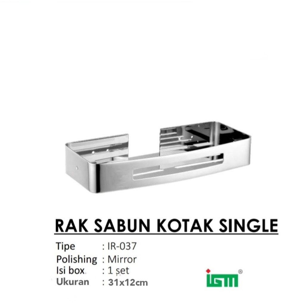 TERBAIK IGM IR-037 RAK SABUN KOTAK SINGLE