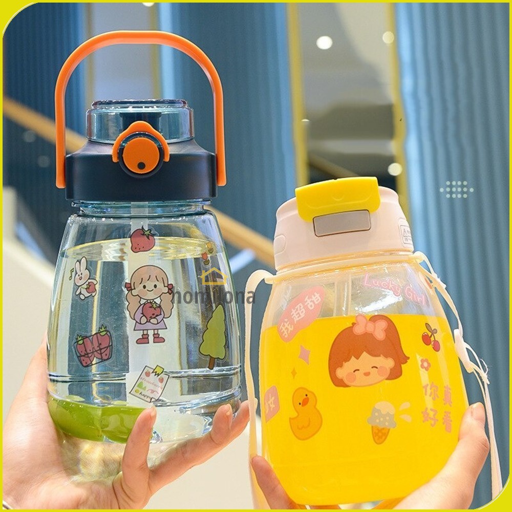 Botol Minum Anak Lucu dengan Sedotan 1300ML - OEMG HA450