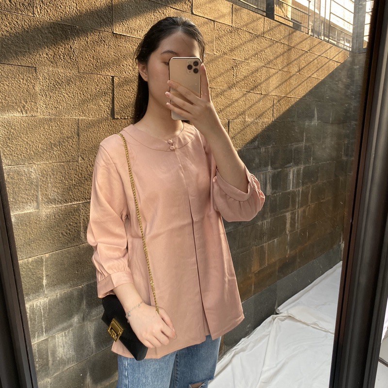 Tq88indonesia Baju Blouse Wanita Terbaru / NAYLA NYLA BLOUSE / Blouse  Polos / Baju Atasan Wanita Kekinian / Ootd Terbaru / Outfit Kekinian / Pakaian Casual Wanita