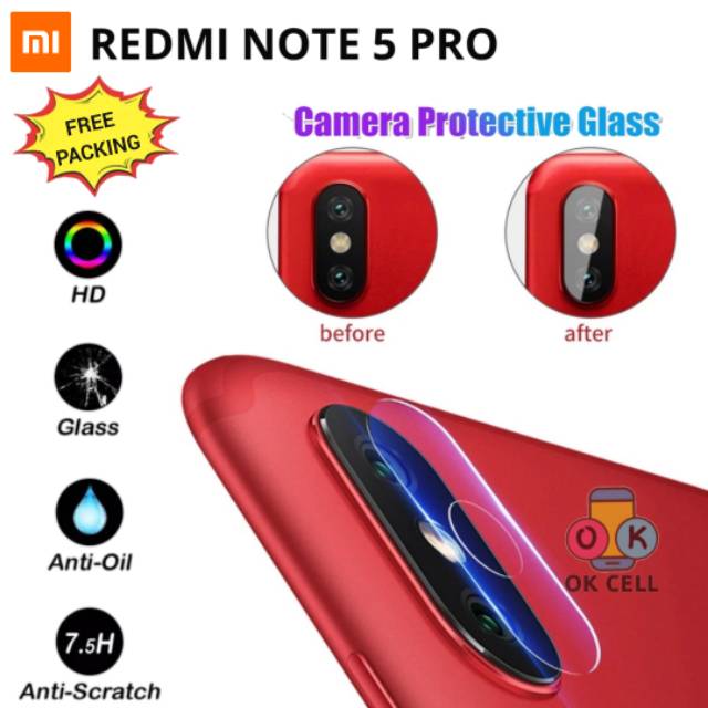 TG Anti Gores Kamera Belakang Xiaomi Redmi Note 5 Pro Tempered Glass Camera Lens Protector Premium