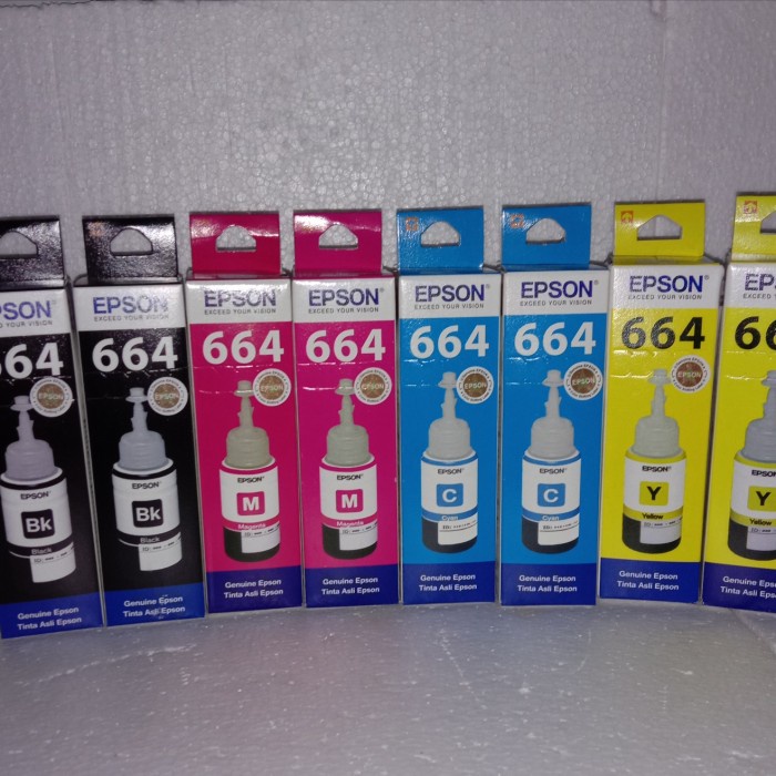 sale TINTA EPSON 664 YELLOW L455L550L555L565L1300 - Hitam Limited