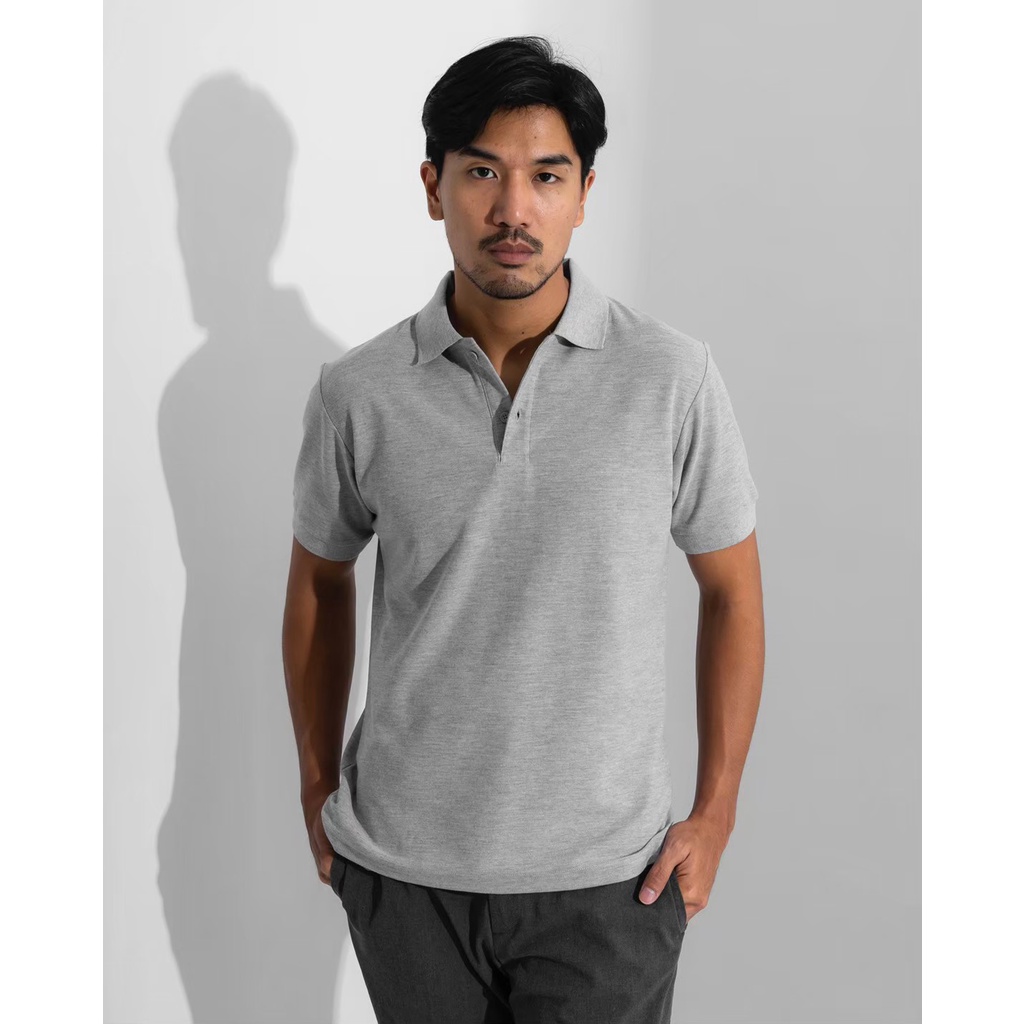 AKITA POLO SHIRT - Kaos Polo Pria in Light Grey (Abu muda)