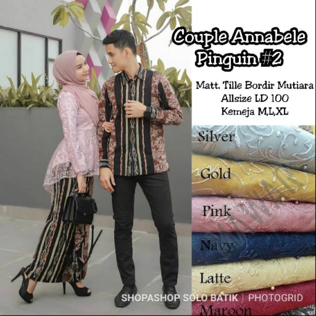 Toko Grosir Ready 6 Warna !!! Batik Couple Annabel Pinguin #2 Balencia Luric Balencia Lurik Brukat Tille Mutiara xWJrk7s0MrXaL