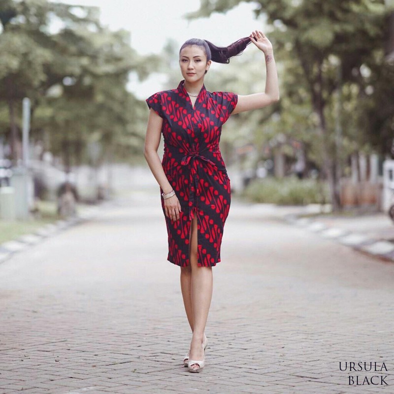 URSULA DRESS - Dress Batik Wanita Terusan Wanita / 004 MIX