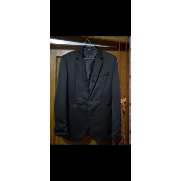 ￼Fashion pria Jas dan Blazer style hitam / jas pria slimfit kerja kantor wisuda almamater termurah..