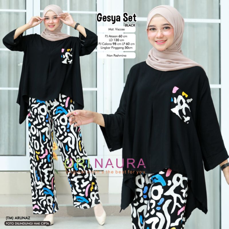 One Set Ori Naura Setelan Rayon Jumbo Best Seller