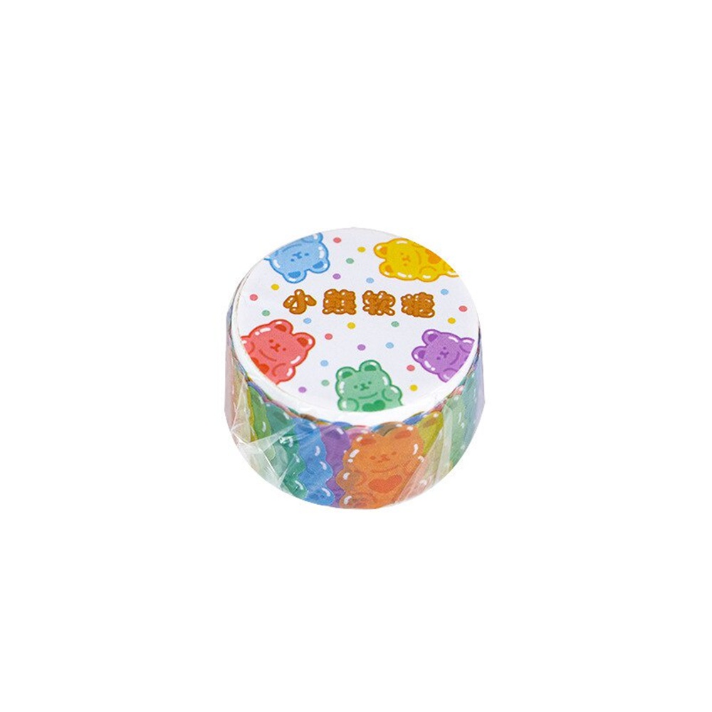 100 Pcs/Roll Lucu Kartun Warna Renda dan Pita Kertas Stiker Dekorasi Akun Tangan