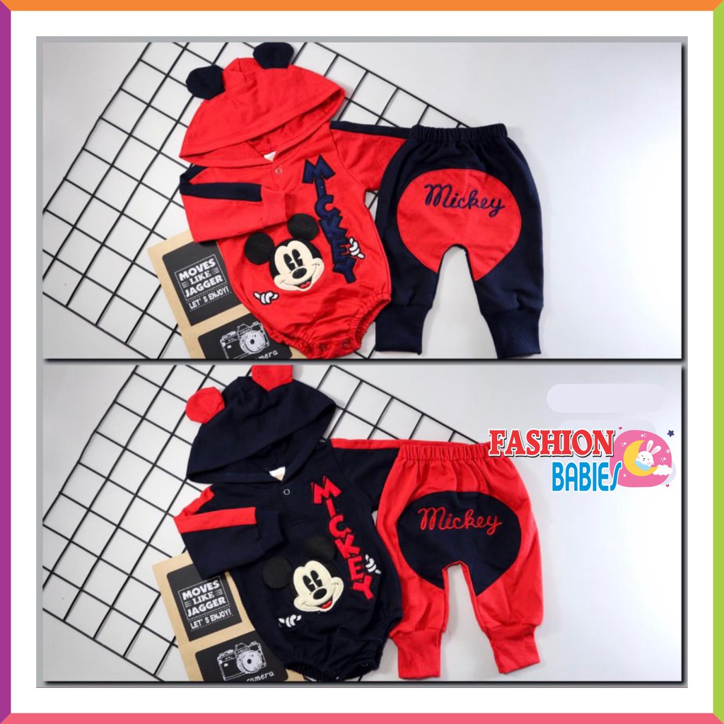 ❤ Baby Fashion ❤ SET JUMPER TOPI LENGAN PANJANG + CELANA PANJANG 3-12BLN / BABY BOY JUMPER SET