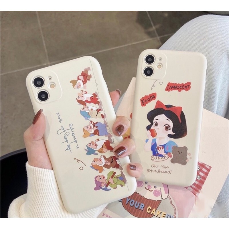 Cartoon snow white and seven dwarfs soft case iphone