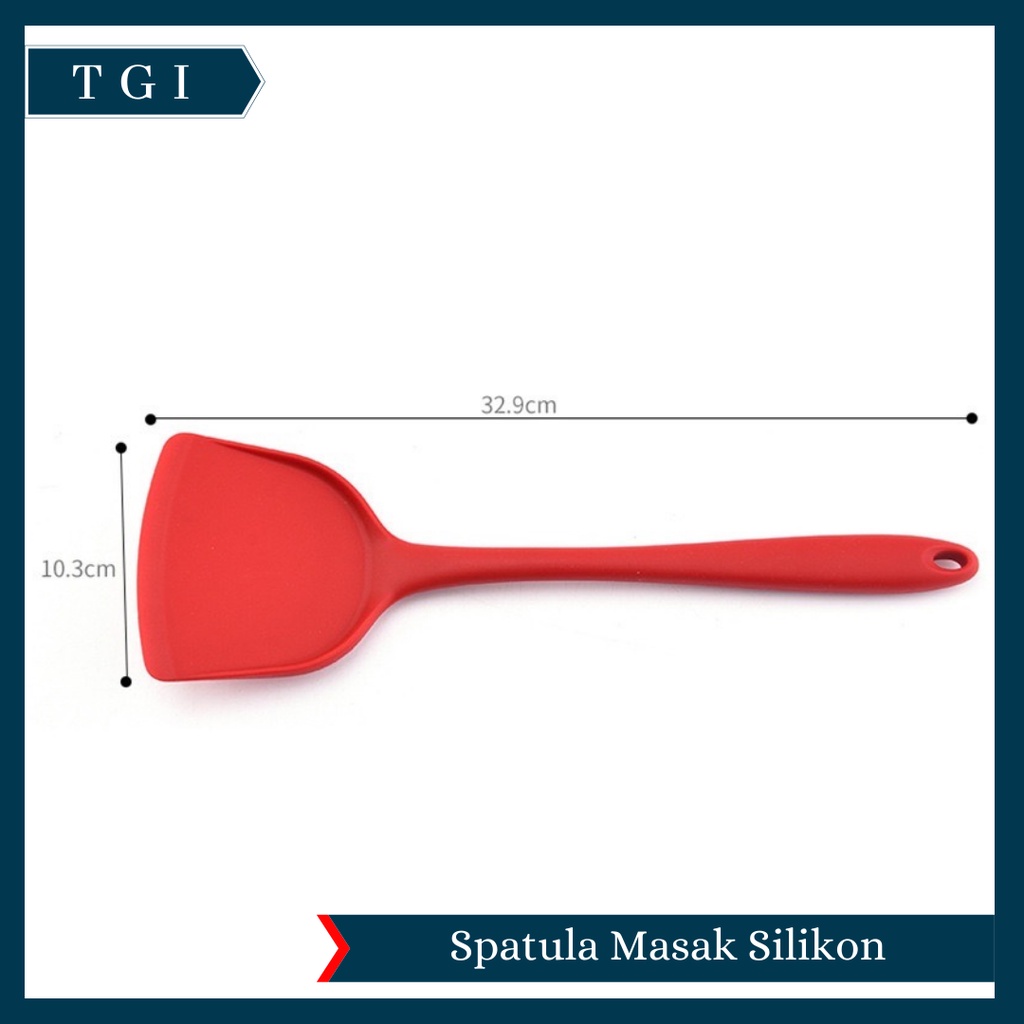 TGI - SILICONE UTENSIL SPATULA / SPATULA SILICON / UTENSILE TURNER / SUTIL SILIKON TAHAN PANAS