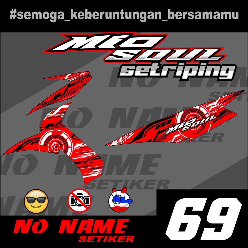 Sticker Striping Mio Soul (69) Stiker Setriping Semi Full-Variasi Motor Keren