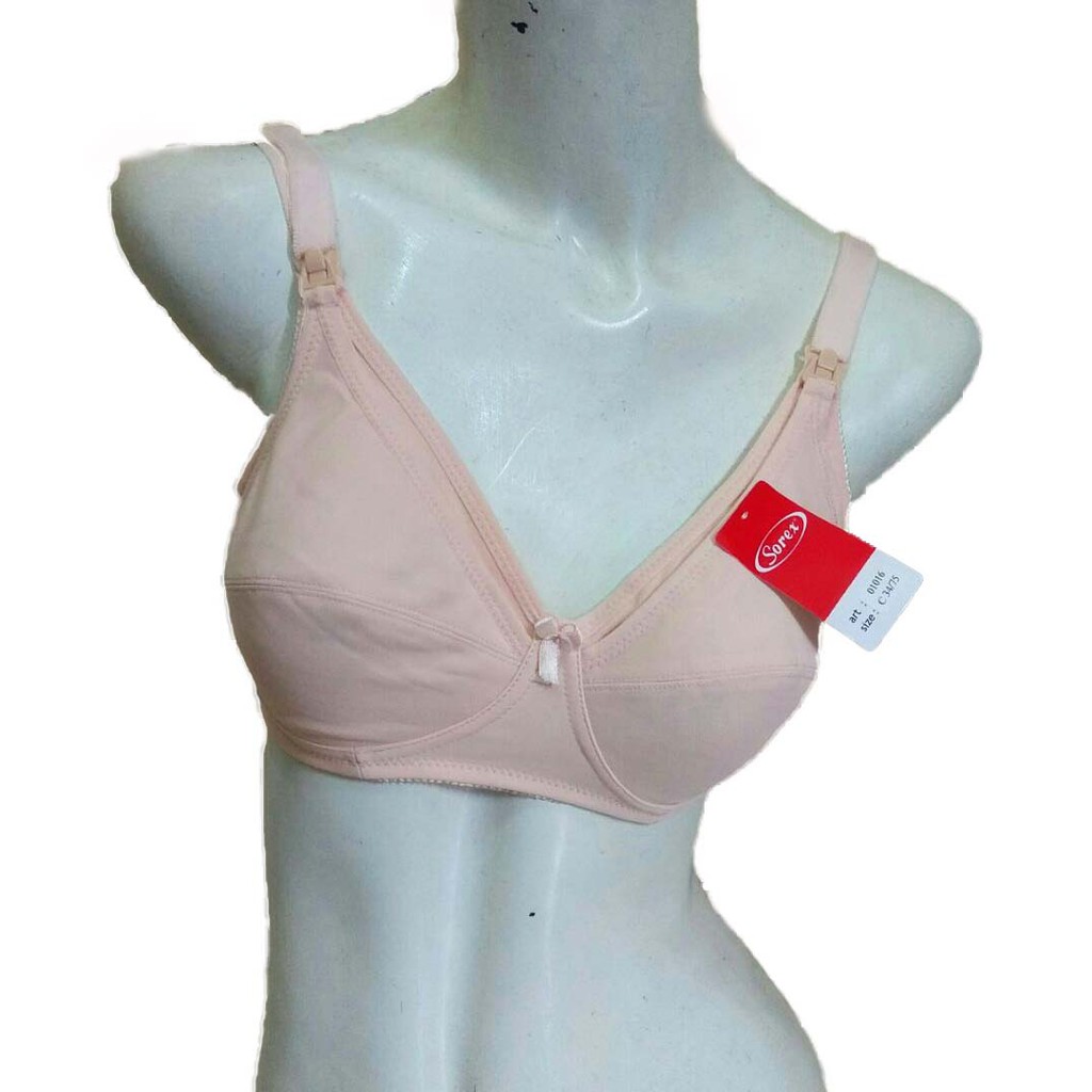 BH Menyusui SOREX 01016 / 01017 NURSING Bra Menyusui Non Busa Tanpa Kawat size 34 36 38 40 kait 2 atas tbtk