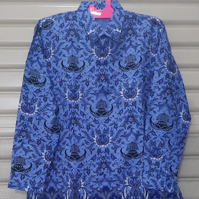 Baju Batik KORPRI Pria PNS Seragam KORPRI PNS Pria Bahan SUTRA HEMAT