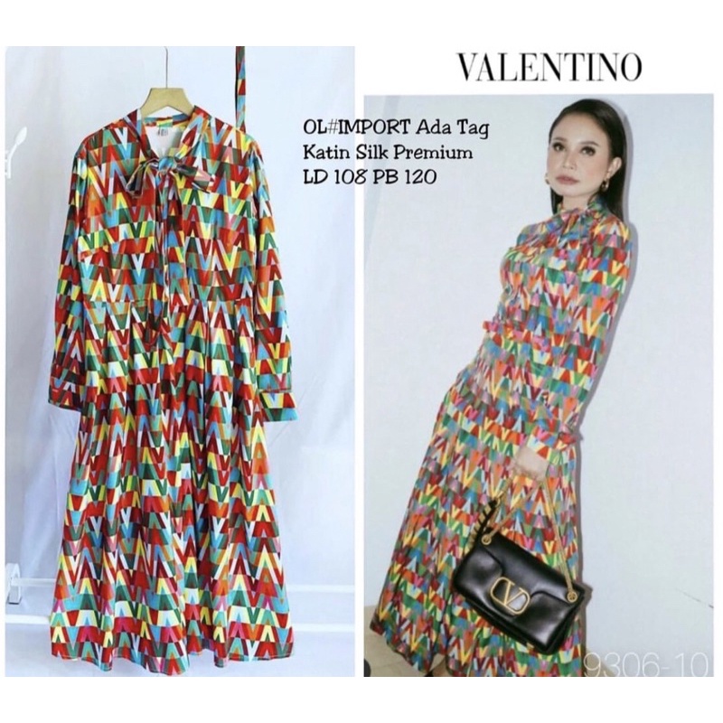 DRESS VLTN RAINBOW /TUNIK VLTN IMPORT  PREMIUM KEKINIAN/TAG LABEL