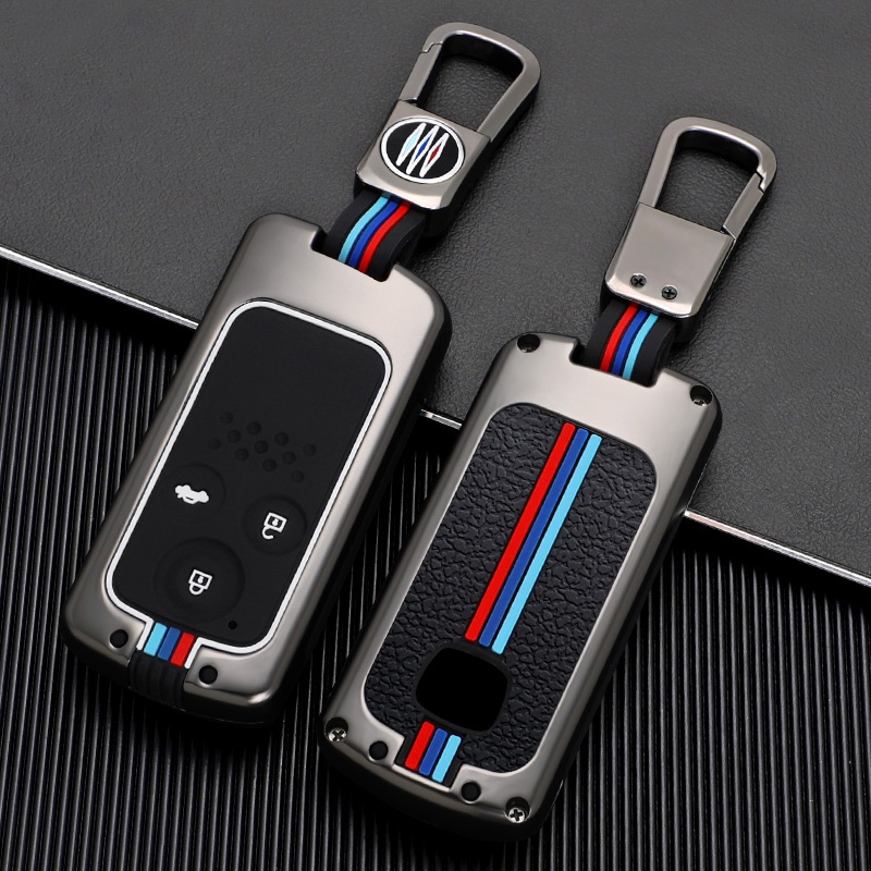 1pc Case Kunci Mobil Bahan Zinc Alloy Untuk Honda Fit Shuttle Freed Spike Hybrid Stepwgn Spada 2 / 3 Tombol