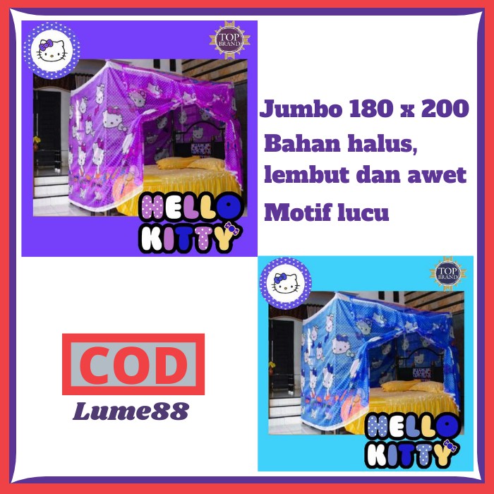 KELAMBU LIPAT KELAMBU TIDUR KARAKTER KELAMBU TEMPAT TIDUR KLAMBU SELAMBU SLAMBU 180X200 CM