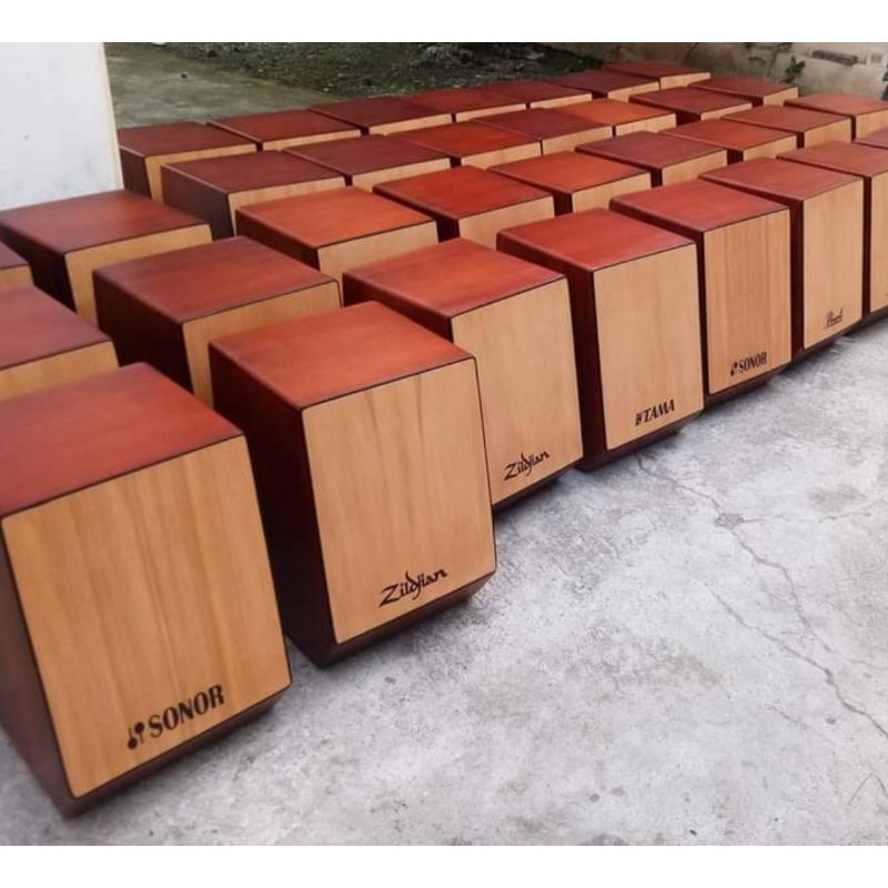 kajon cajon murah trapesium kotak kayu mahoni