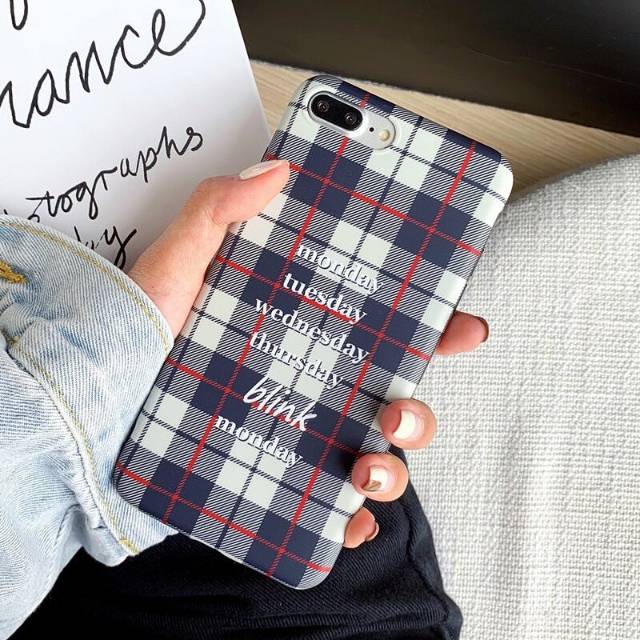 Vichy Weekday Cute Quote Fashion Soft Case Kotak Kotak  iPhone 6/6+/6s/6s+/7/7+/8/8+/X/Xs/Xs Max/Xr