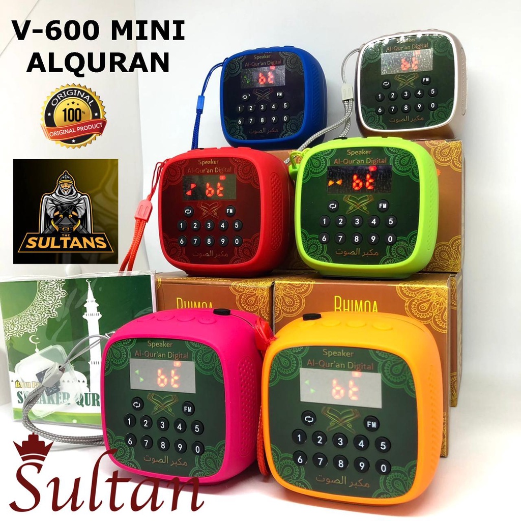 speaker murottal Al quran  V600 MINI FREE MEMORY 16GB FULL KONTEN alqur'an 30 juz lengkap terjemahan