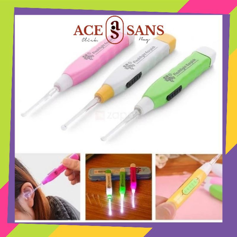 LED Flashlight Earpick Clean I Pembersih Telinga I Earpick I Alat Kesehatan I Alat Medis I Earpick